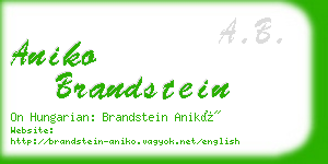 aniko brandstein business card